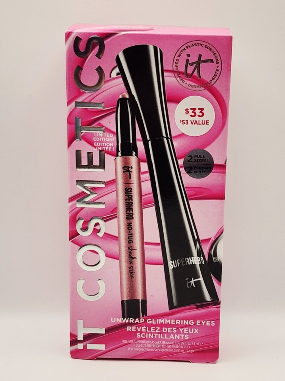 IT Cosmetics Unwrap Glimmering Eyes 2-Pc Holiday Gift Set Mascara & Shadow Stick